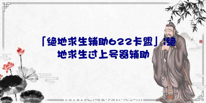 「绝地求生辅助622卡盟」|绝地求生过上号器辅助